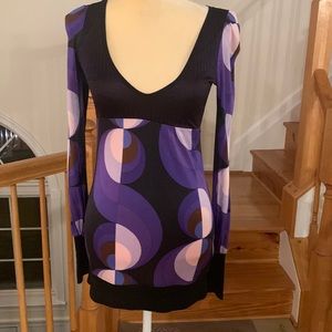 Beautiful Custo Barcelona long sleeve in purple and black..